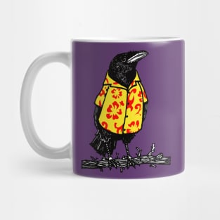 Hawaiian Shirted Crow Mug